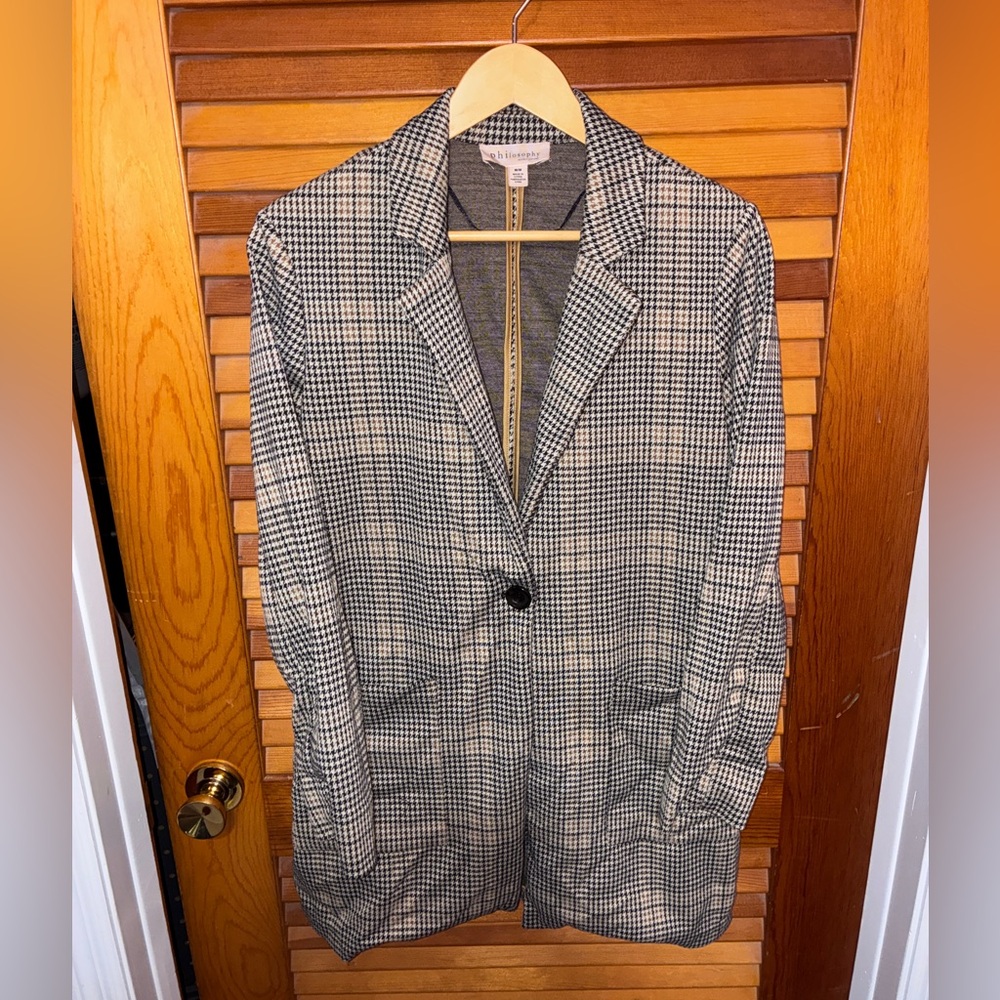Philosophy women’s houndstooth checkered blazer - size medium